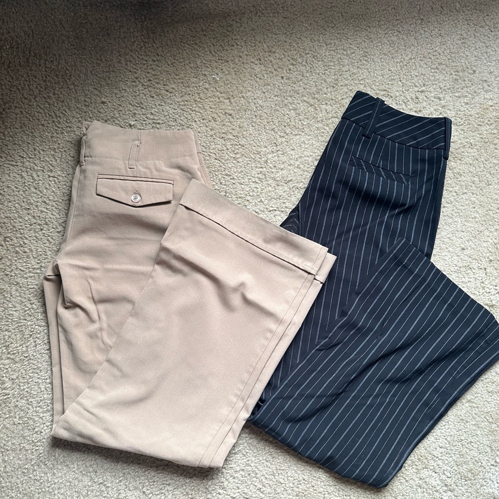 Stylish Women's Tan and Black Pants Set